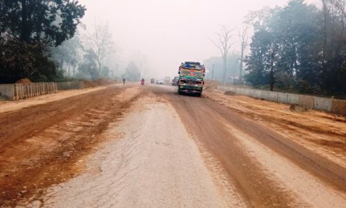 नारायणगढ–बुटवल सडक :  म्याद सकिन लाग्दा पूर्वी खण्डमा ५२ प्रतिशत काम