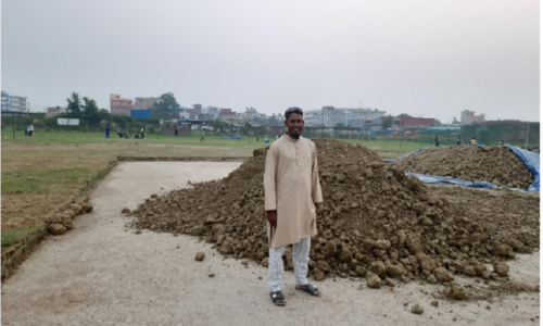 वीरगञ्जको क्रिकेट मैदान स्तरोन्नति गरिँदै