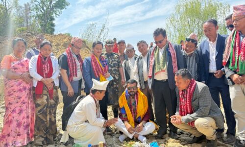 धनकुटामा बुढीमोरङ बृहत् लिफ्टिङ खानेपानी आयोजनाको शिलान्यास