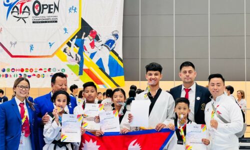 नेपाली खेलाडी सोहन र हृदयणीलाई अन्तरराष्ट्रिय तेक्वान्दो च्याम्पियनसिपमा स्वर्ण